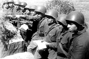 Russian soldiers of the Red Army